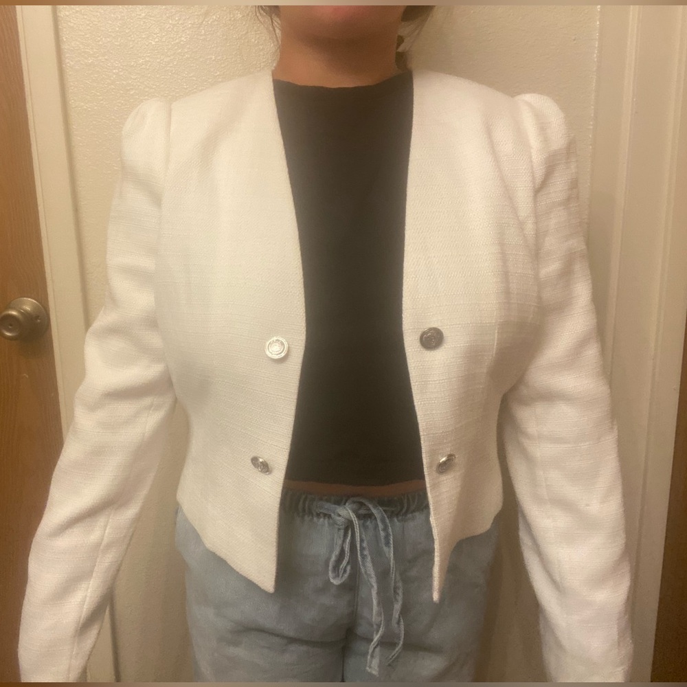 Calvin Klein Women's X-Fit Cropped Blazer - Picture 4 of 5